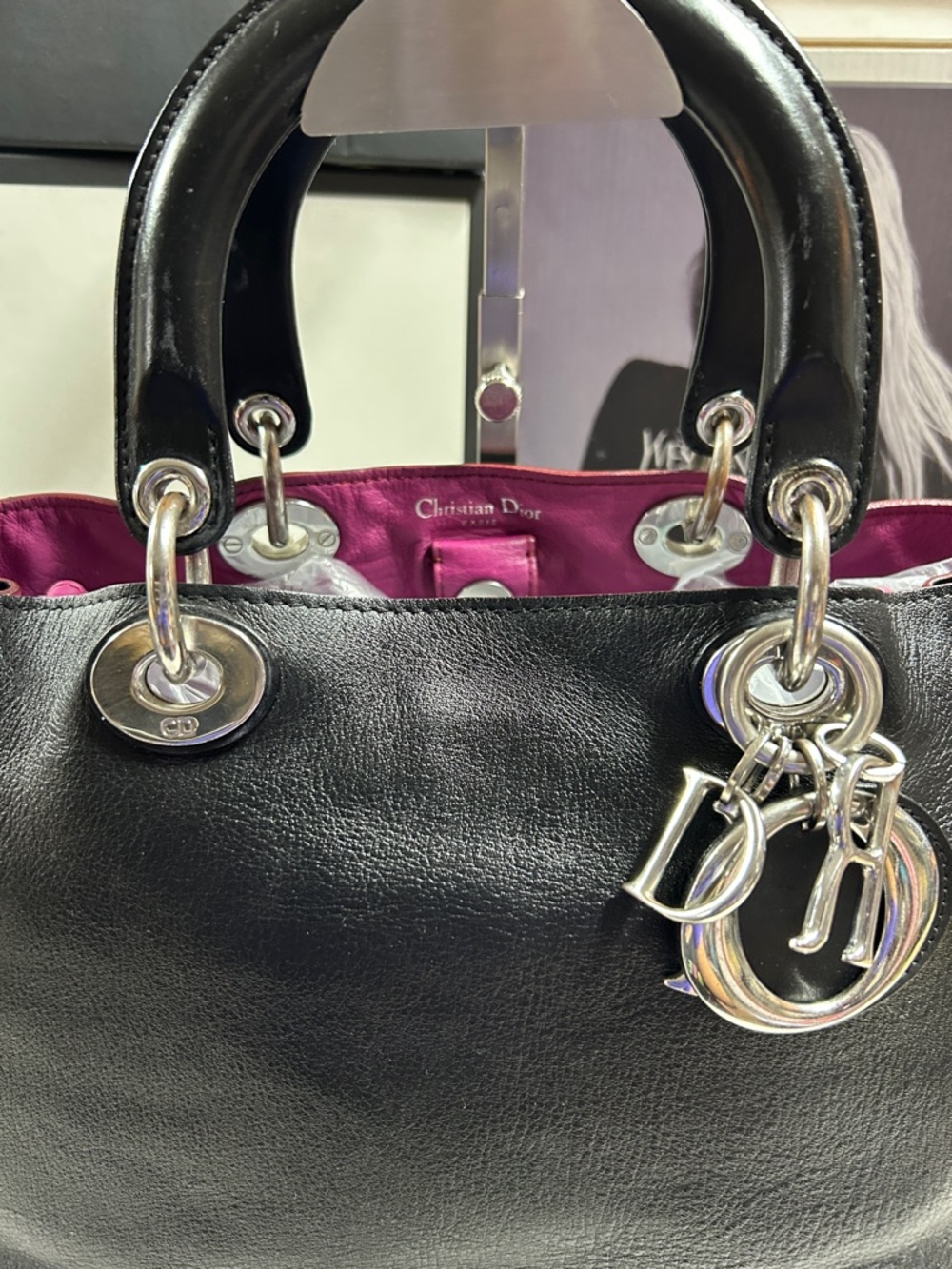 Christian Dior Diorissimo Logo charm two-way leather bag - Picture 14 of 16